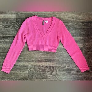 Pink Cropped Sweater